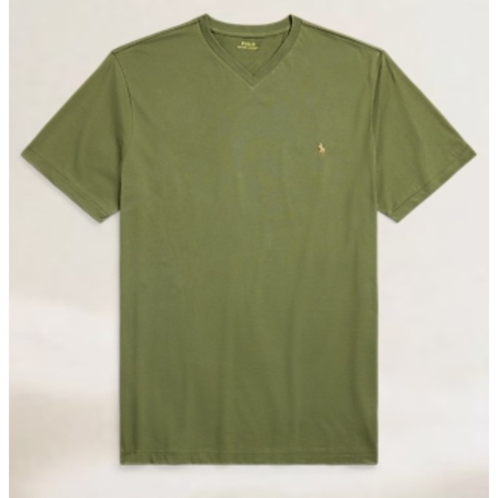 Polo Ralph Lauren Army Green w/ Brown Pony Crew T-Shirt Men's Size 4XB NWT